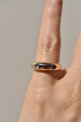 Gold Pebble Pinky Ring