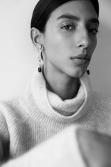 Sterling Silver Grape Leaf Earrings