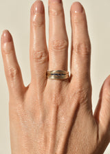 Yogo Sapphire Ligne Ring in 14k Gold