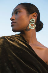 Boucles d'oreilles double tourbillon en laiton
