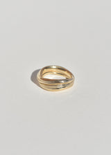 Gold Folded Pinky Ring