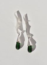 Sterling Silver Grape Leaf Earrings