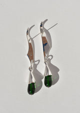 Sterling Silver Grape Leaf Earrings