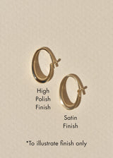 Medium Round Sempre Hoop in 14k Yellow Gold