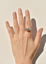 Anillo sacacorchos de plata esterlina