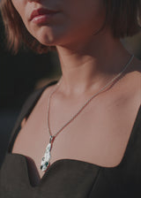 スターリングシルバープープルペンダント