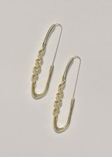 大きなコルク栓抜きのイヤリング