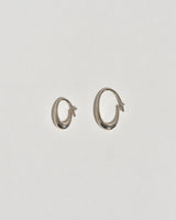 Small Oval Sempre Hoop in 14k White Gold