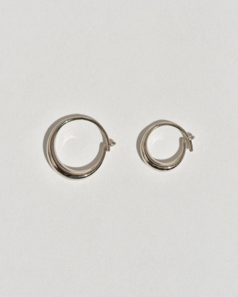 Small Round Sempre Hoop in 14k White Gold