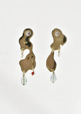 Brass Ink Blot Earrings