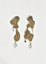 Brass Ink Blot Earrings