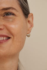 Small Round Sempre Hoop in 14k Yellow Gold