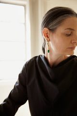 K14ホワイトゴールドの小さなオーバルセンパーフープ