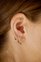 Small Round Sempre Hoop in 14k Yellow Gold