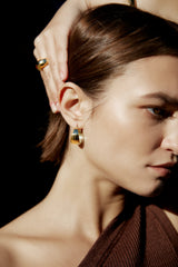 Brass Roseau Hoops