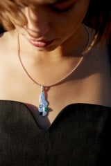 スターリングシルバープープルペンダント