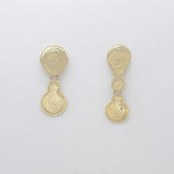 Brass Double Drop Earrings