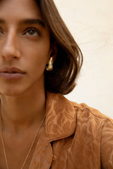 Leigh Miller Earrings Brass Husk Hoops