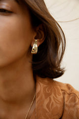 Leigh Miller Earrings Brass Husk Hoops