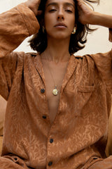 Leigh Miller Earrings Brass Husk Hoops