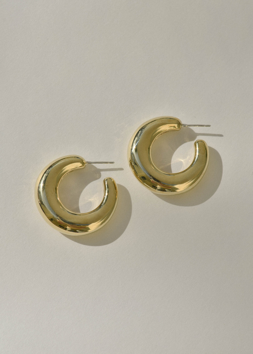 Brass Bubble Hoops – Leigh Miller