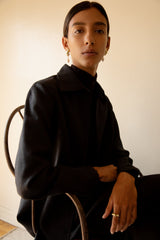 Leigh Miller Earrings brass Dollop Studs with Pearl