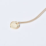 14k Gold Heart Puddle Pendant