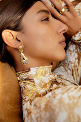 Boucles d'oreilles goutte de lave