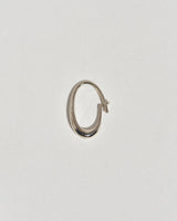 Créole Semper ovale moyenne en or blanc 14 carats