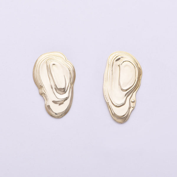 Brass Ostra Earrings