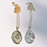 スターリングシルバー溶岩ペンダント