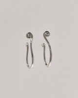 Leigh Miller Earrings Sterling Silver Fern Hoops