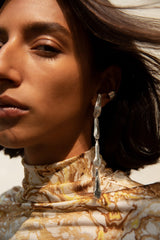 Leigh Miller Earrings Sterling Silver Long Driplette