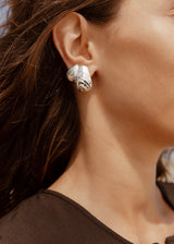 Leigh Miller Earrings Sterling Silver Mini Piana Hoops