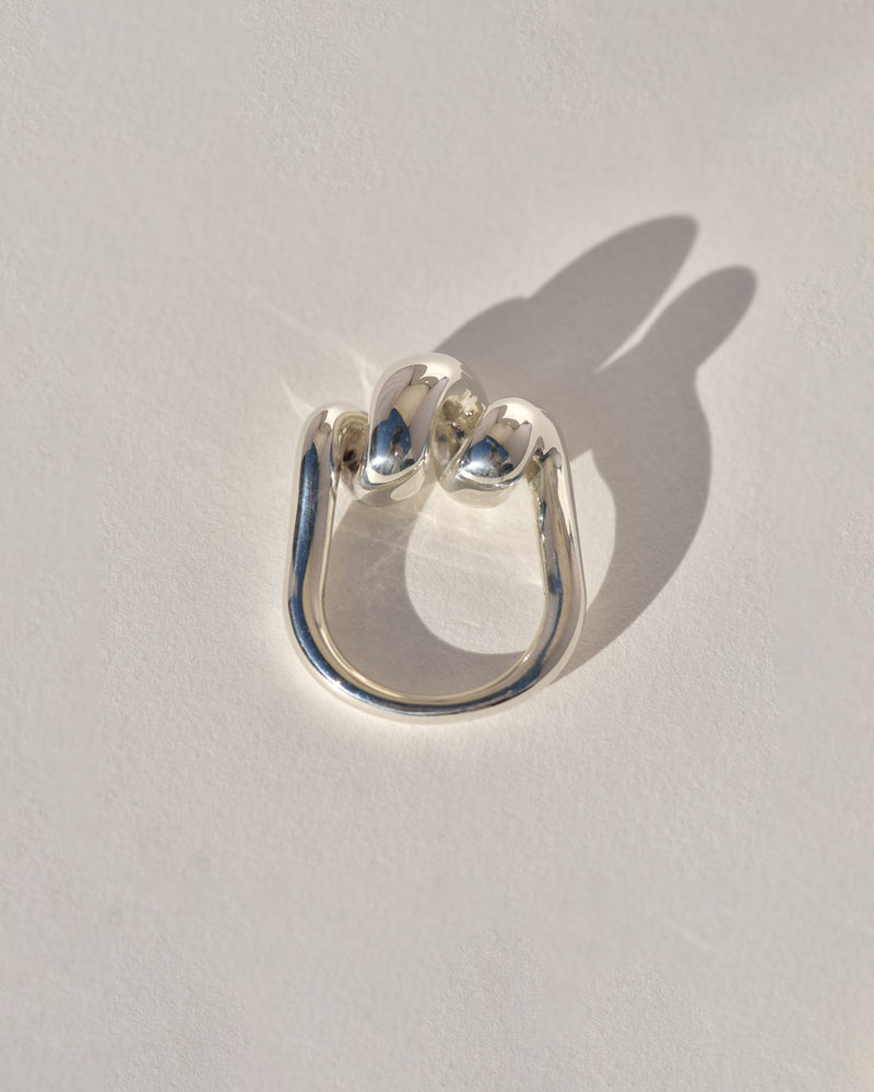 Korkenzieher-Ring aus Sterlingsilber