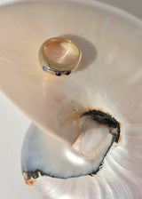 Gold Pebble Pinky Ring