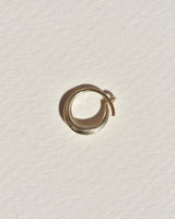 Ribbed Small Round Sempre Hoop in 14k Yellow Gold