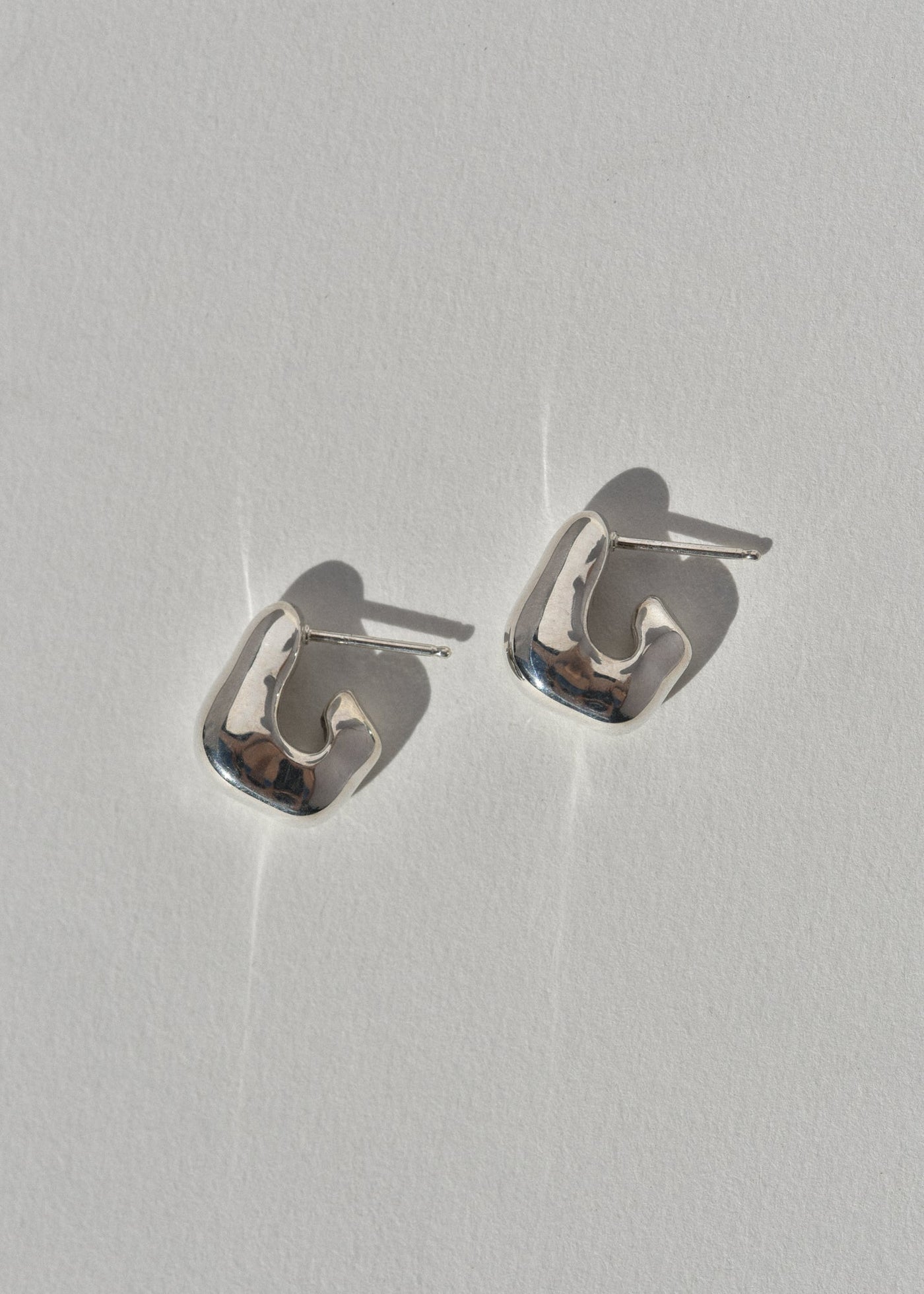 Sterling Silver Puff Hoops – Leigh Miller