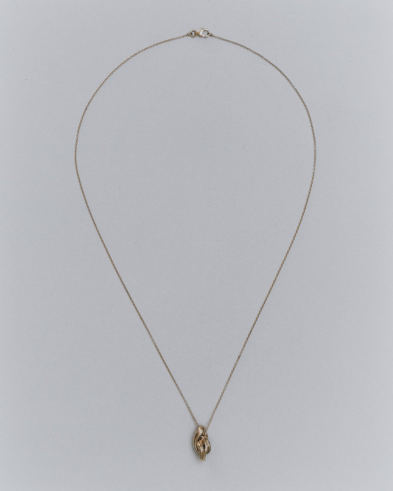 Double Knot Pendant in 14k Gold