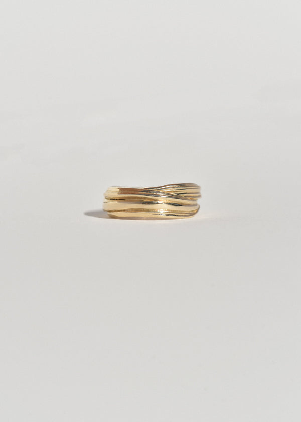 Folded Pinky Ring in 14k Gold