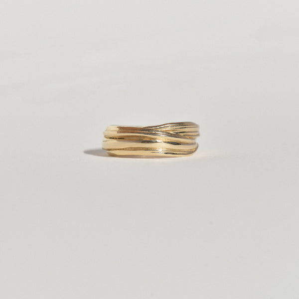 Gold Folded Pinky Ring – Leigh Miller