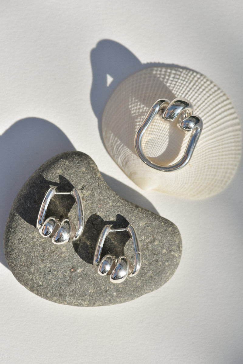 Korkenzieher-Ring aus Sterlingsilber