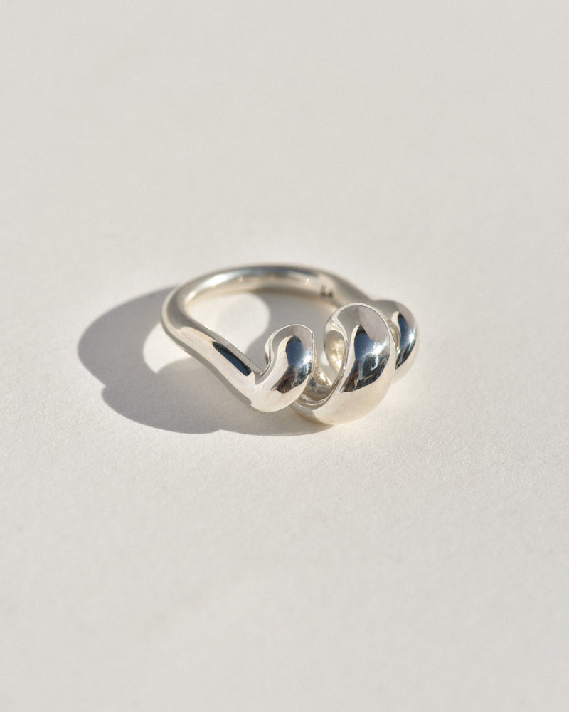 Korkenzieher-Ring aus Sterlingsilber