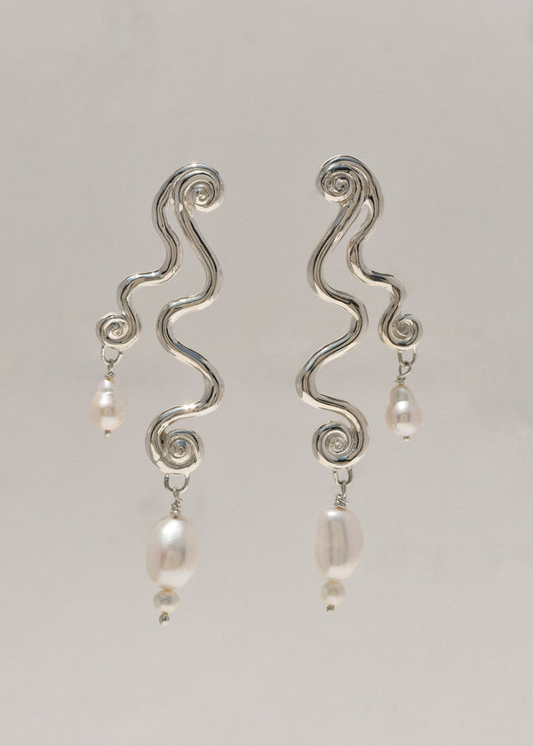 Sterling Silver Turbillion Earrings