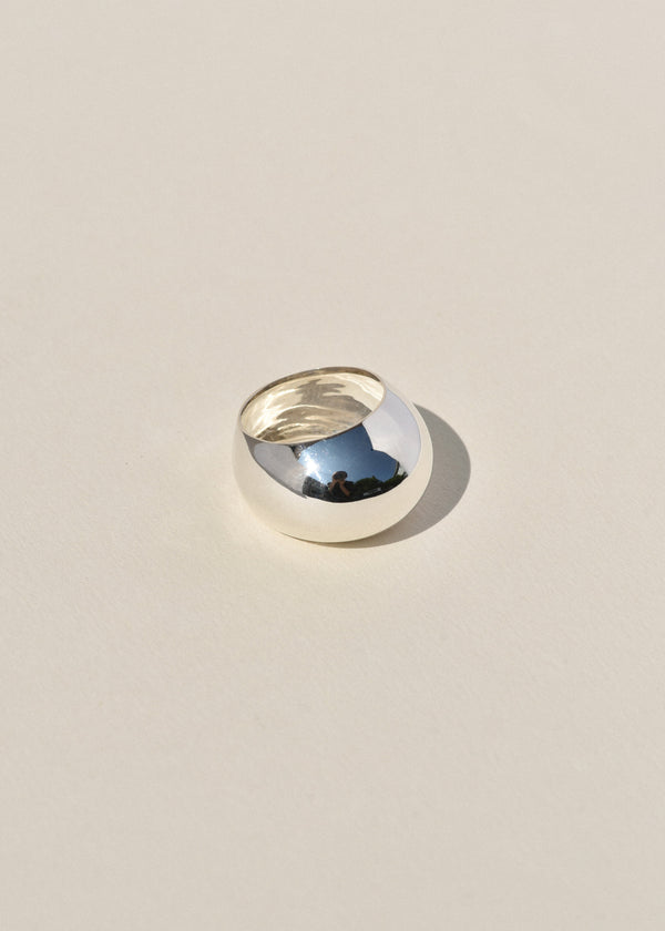 anillo de burbujas de plata esterlina