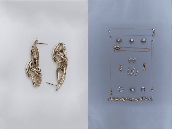 LEIGH MILLER フープピアス 自然界からインスピレーションを得た彫刻ジュエリー – Leigh Miller