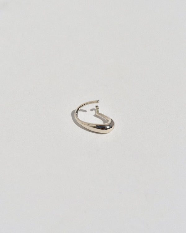 Small Oval Sempre Hoop in 14k White Gold