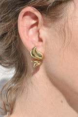 Leigh Miller Earrings Brass Dollop Studs