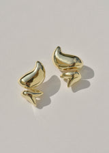 Leigh Miller Earrings Brass Dollop Studs