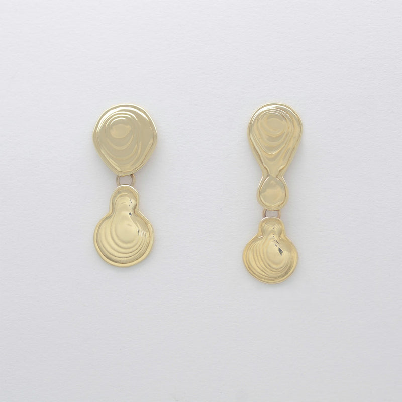 Brass Double Drop Earrings